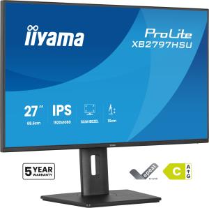IiYAMA Desktop Monitor - ProLite XB2797HSU-B1 - 27in - 1920x1080 (FHD) - Black