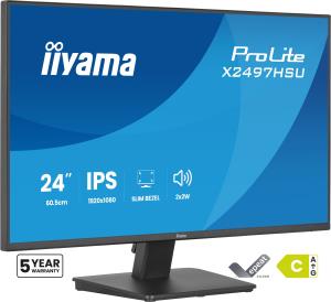 IiYAMA Desktop Monitor - ProLite X2497HSU-B1 - 24in - 1920x1080 (FHD) - Black