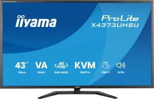 IiYAMA Large Format Monitor - ProLite X4373UHSU-B2 - 43in - 3840x2160 (UHD) - Black