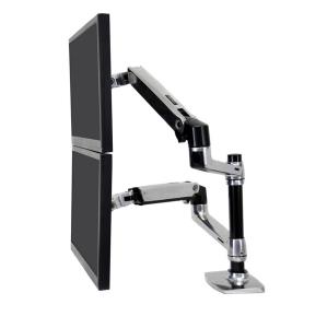 ERGOTRON Monitor Mount - LX Dual Stacking Arm - Desk - 2 monitor - Tilt/Pan/Rotate - up to 24in - Aluminium
