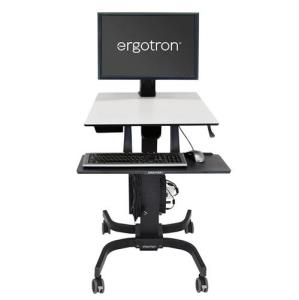 ERGOTRON Workfit-c Sit-stand Workstation For Single Large Display Hd With Mobile Cart Base (black/grey)