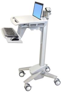 ERGOTRON Styleview Emr Laptop Cart Non-powered Sv40 (white Grey And Polished Aluminum)