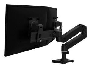 ERGOTRON Monitor Mount - LX Pro Desk Dual Direct Arm - Desk - 2 monitor - Tilt/Pan/Rotate - up to 27in - Black