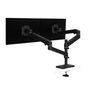 ERGOTRON Monitor Mount - LX Pro Dual Stacking Arm, Grommet Mount - Desk - 2 monitor - Tilt/Pan/Rotate - up to 27in - Black