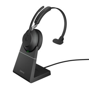 JABRA Headset Evolve2 65 UC - Mono - USB-A / BT - Black - with Desk Stand