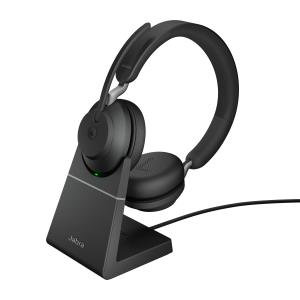 JABRA Headset Evolve2 65 MS - Stereo - USB-A / BT - Black - with Desk Stand