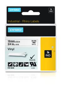 DYMO Rhino Tape Vinyl 19mm Black On White (s0718620)