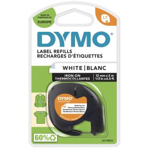 DYMO Iron-on Tape 12m X 2mm White For Letratag