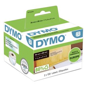 DYMO Labelwriter Labels Large Address Plastic 36x89mm Clear 260pcs
