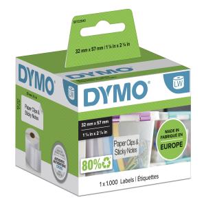 DYMO Labels Multi-purpose White 57x32mm 1000nos