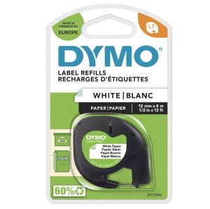 DYMO Paper Tape White 12mx4mm For Letratag