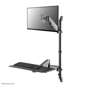 NEOMOUNTS Wall Mounted Sit-stand Workstation Screen Keyboard & Mouse