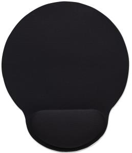 INTELLINET/MANHATTAN Wrist-rest Mouse Pad With Gel-like Foam Black