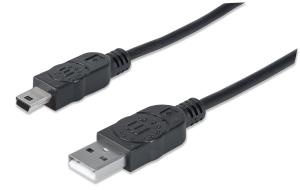 INTELLINET/MANHATTAN USB Cable A To Mini 5-pin USB2.0 2m Black