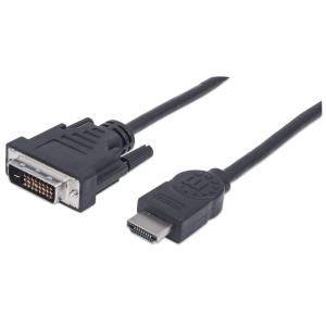 INTELLINET/MANHATTAN Monitor Cable HDMI/DVI DVI-d Dual Link M/m 2m