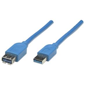 INTELLINET/MANHATTAN USB3.0 Cable A- A Ext. 2m Blue (322379)