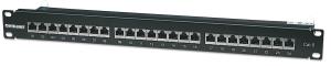 INTELLINET/MANHATTAN Patch Panel - 24 Port - CAT6 - Shielded - Black