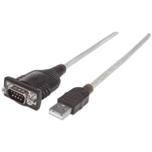 INTELLINET/MANHATTAN USB To Serial Converter Connects One Serial Device To A USB Port