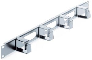 INTELLINET/MANHATTAN Cable Management Panel 19in 1u ,4 Short Plastic Rings, Grey