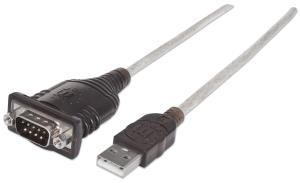 INTELLINET/MANHATTAN USB To Serial Converter Connects 1 Serial Devices To Usb