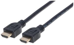 INTELLINET/MANHATTAN High Speed HDMI Cable Cl3 Arc 3D 4k Male Shielded Black 2m