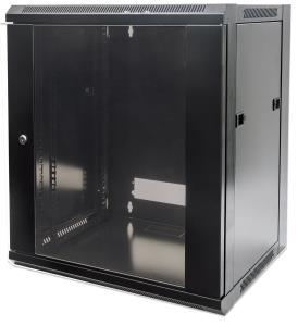 INTELLINET/MANHATTAN Wallmount Cabinet - 19in - 9U - Flatpack - Black