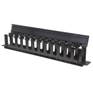 INTELLINET/MANHATTAN Rackmount Cable Manager, 19in 1u, With Cover, Black