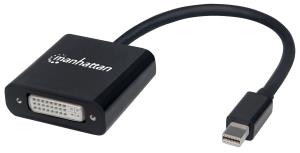 INTELLINET/MANHATTAN Mini-DisplayPort Male To DVI-I Dual-link Female, Black