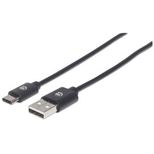 INTELLINET/MANHATTAN USB 2.0 Cable Type-A Male To Type-C Male 480mbps 2m Black