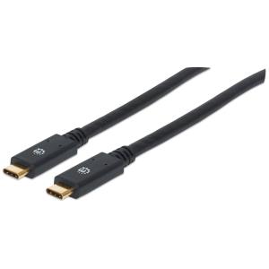 INTELLINET/MANHATTAN USB 3.1 Cable Gen 1, Type-C Male to Type-C Male, 5 Gbps, 2m Black