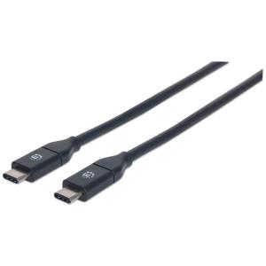 INTELLINET/MANHATTAN USB 3.1 Cable Gen 2, Type-C Male to Type-C Male, 10 Gbps, 20in Black
