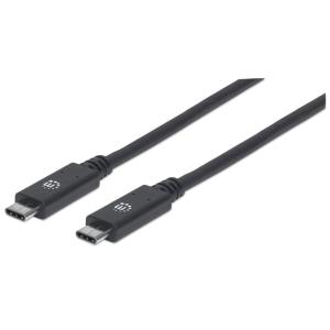INTELLINET/MANHATTAN USB 3.1 Cable Gen 2, Type-C Male to Type-C Male, 10 Gbps, 5 A, 1m Black