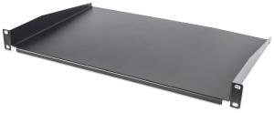 INTELLINET/MANHATTAN Cantilever Shelf 19in Black 1u 2-point Front Mount 300mm
