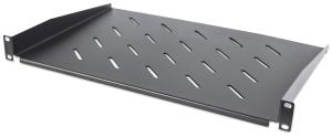 INTELLINET/MANHATTAN Cantilever Shelf 19in Black 1u 2-point Front Mount 350 Mm