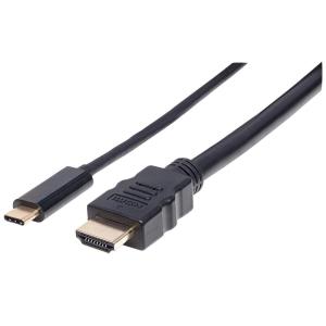 INTELLINET/MANHATTAN USB-C To HDMI Adapter Cable Alt Mode Sign HDMI 4k Black 2m