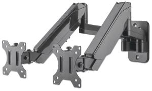 INTELLINET/MANHATTAN Monitor Mount - Wall - 2 Monitors - Full Motion - 17 To 32in