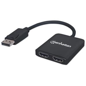 INTELLINET/MANHATTAN DisplayPort To 2 Port HDMI Splitter Hub With MST