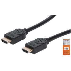 INTELLINET/MANHATTAN High Speed HDMI Cable With Ethernet 4k@60hz Uhd, 18gbps Bandwidth, Male To Male, Shielded, 5m Black
