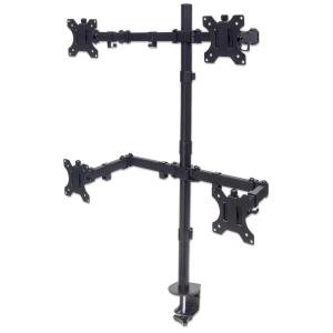 INTELLINET/MANHATTAN Monitor Mount - Desk - 4 Monitors - Full Motion - 13 to 32in - Black