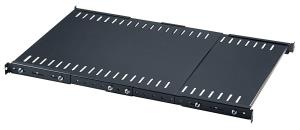 INTELLINET/MANHATTAN Fixed Extending Shelf - 19in - 1U - Steel - Adjustable Depth From - 55.88 - 101.6 cm