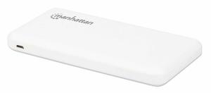 INTELLINET/MANHATTAN Power Bank 10000mah 2xUSB-A Output Ports (2.1A and 1A), 2xInput Ports (USB-C and Micro-USB, 2A each), White