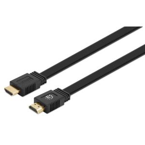 INTELLINET/MANHATTAN Hdmi Cable With Ethernet 50cm 4k/60hz - Flat Male/male Black