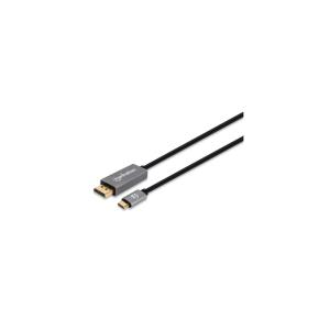 INTELLINET/MANHATTAN USB-C TO DisplayPort 8K/60HZ 3M -Male/Male Black