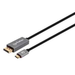 INTELLINET/MANHATTAN USB-C TO DisplayPort 8K/60HZ 2M -Male/Male Black