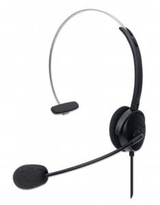 INTELLINET/MANHATTAN Headset - Single-sided Over-ear Design - Mono - USB