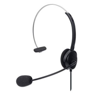 INTELLINET/MANHATTAN Headset - Single-sided Over-ear Design - Mono - USB