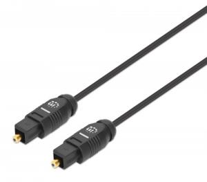 INTELLINET/MANHATTAN Toslink Digital Optical Audio Cable 2xToslink S/PDIF Male Gold-plated Contacts 5m Black