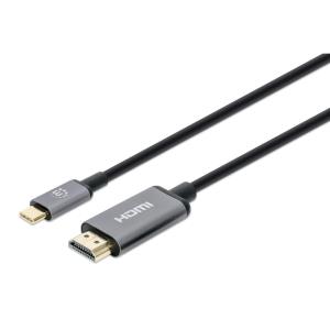 INTELLINET/MANHATTAN USB-C to HDMI Adapter Cable 4K/60HZ Male/Male 2m Black