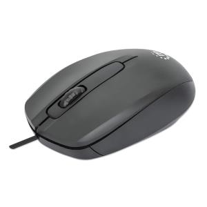 INTELLINET/MANHATTAN Wired Mouse - Comfort II - Optical - USB - Black