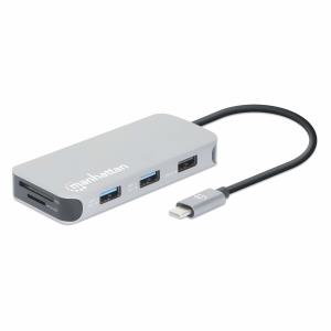 INTELLINET/MANHATTAN USB-C Dock/HUB/Reader 6-port- HDMI/Network/USB-A(X3)/USB-C Power Delivery